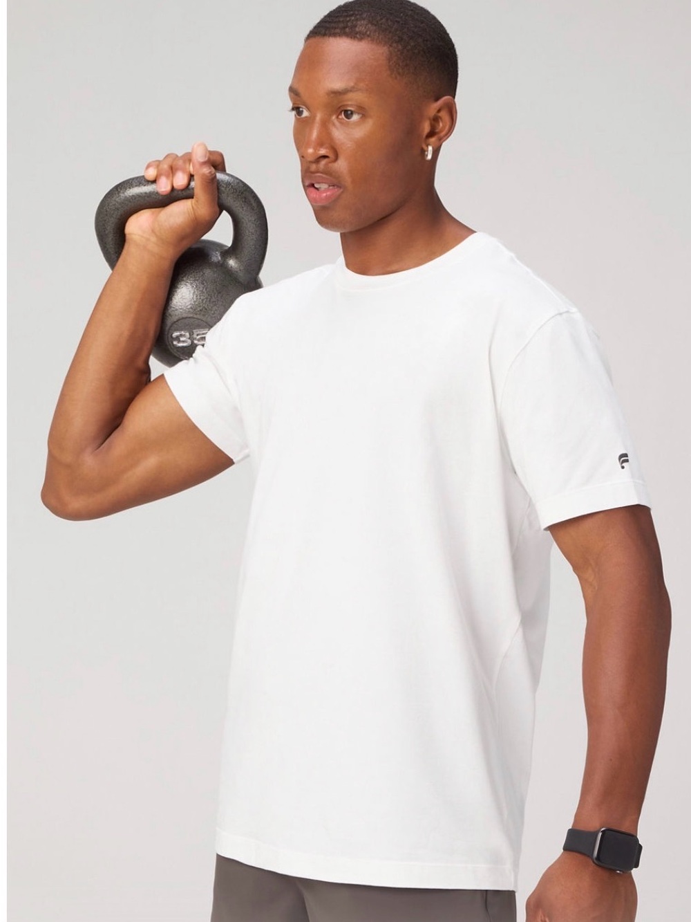 Fabletics The 24-7 Tee Classic WhiteT Shirt Size L